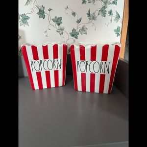 Rae Dunn Popcorn Holders (set of 2)